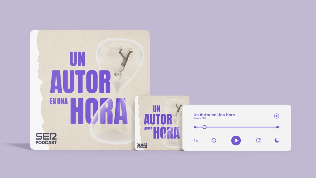Un Autor en Una Hora, podcast cover for Cadena SER by Rui Medronho
